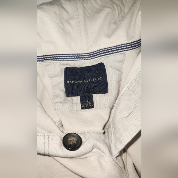 Banana Republic Cream Hoodie Sz M - Picture 2 of 3